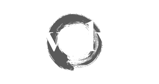 Evolve Artist Logo with a paint brushstroke in a circle saying, "evolve"